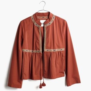 Madewell Embroidered Peplum Jacket